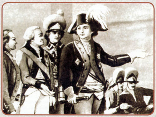Потемкин в лагере под Очаковом. 1788 год. Фрагмент картины М. М. Иванова
